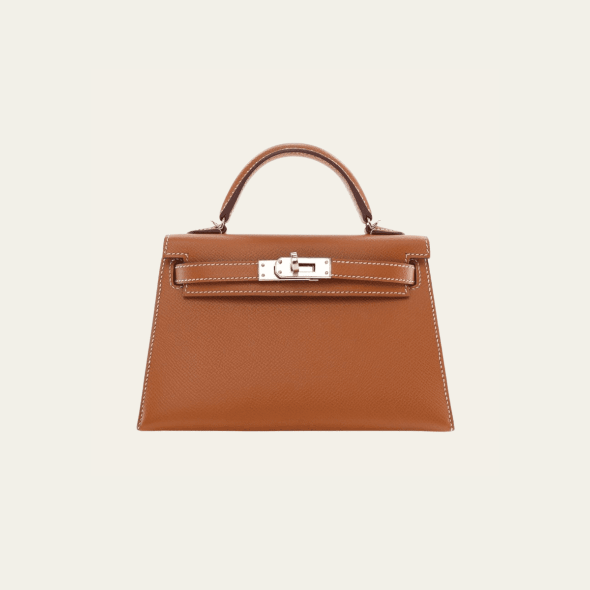 hermes-gold-mini-kelly-sellier-20-epsom-palladium-hardware-hermes-1147202586.png Hermès Gold Mini Kelly Sellier 20 Epsom Palladium Hardware - Image 1