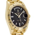 Rolex Day-Date 40 228238 Yellow Gold Black Baguette Diamond Dial (2022) - Image 4