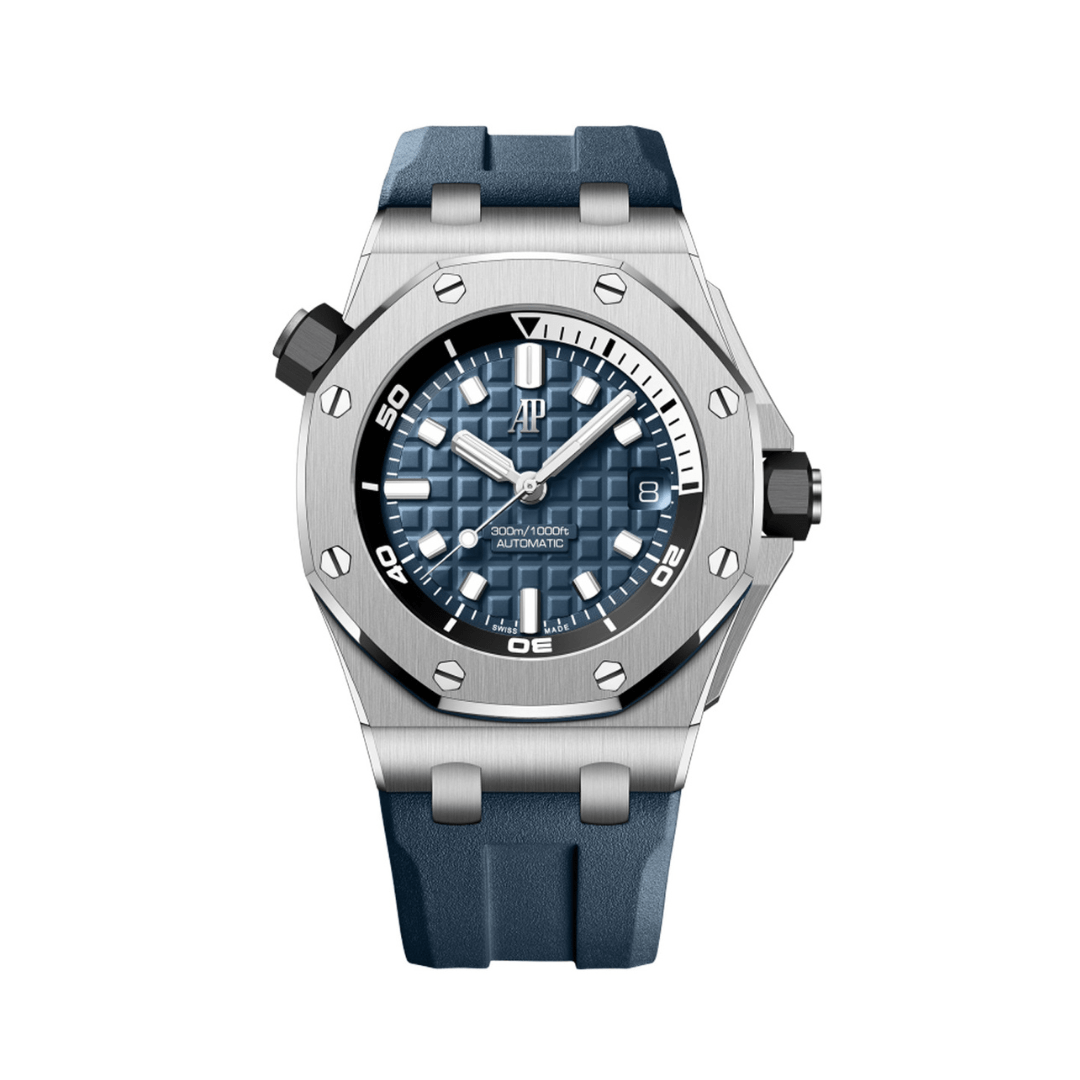 jNjQjaC5-audemars-piguet-royal-oak-offshore-diver-stainless-steel-blue-dial-15720st-oo-a027ca-01-audemars-piguet-40259470688500.png Audemars Piguet Royal Oak Offshore 15720ST.OO.A027CA.01 Diver Stainless Steel Blue Dial - Image 1