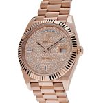 Rolex Day-Date 40 228235 Rose Gold Baguette Diamond Paved Dial - Image 3