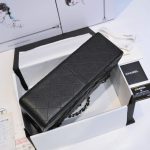 CHANEL LARGE CLASSIC HANDBAG Grained Calfskin & Silver Metal - Image 11