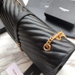 Saint Laurent Envelope Large Bag In Quilted Grain De Poudre Embo - Image 9