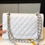 CHANEL Classic Flap Handbag SILVER METAL - Image 5