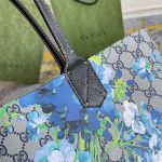 GUCCI Supreme Monogram Blooms Medium Reversible Tote Beige Blue Navy - Image 6