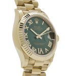 Rolex Datejust 31 278278 ‘Ladies’ Yellow Gold Diamond Green Dial President (2023) - Image 4