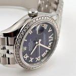Rolex Datejust 31 278384RBR ‘Ladies’ Stainless Steel Diamond Bezel Violet Roman Dial Jubilee - Image 3