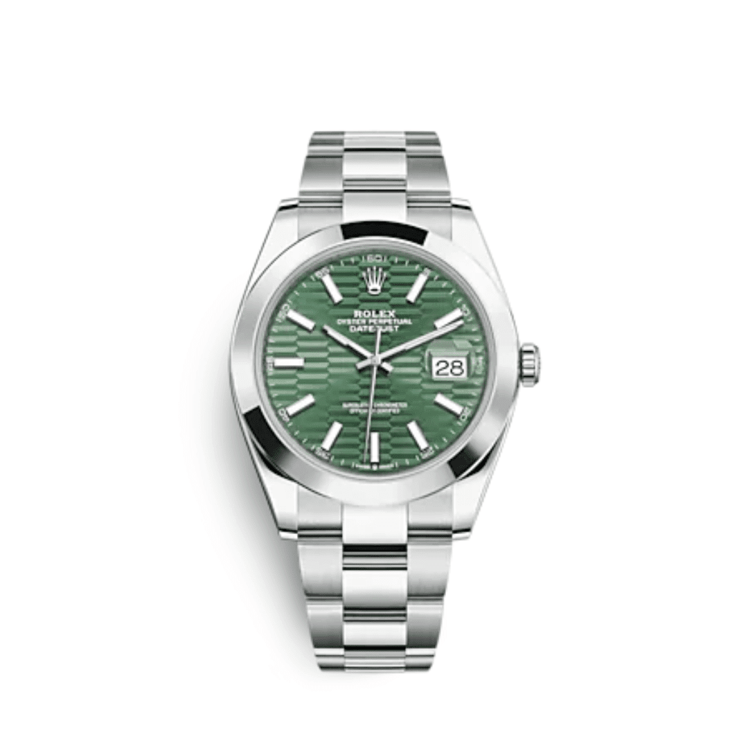 rolex-datejust-41-mint-green-fluted-motif-dial-steel-oyster-bracelet-126300-rolex-40266780377332.png Rolex Datejust 41 126300 Stainless Steel Green Fluted-Motif Dial Oyster (2023) - Image 1