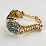 Rolex Day-Date 40 228348RBR Yellow Gold Green Roman Numeral Dial Diamond Bezel (2024) - Image 3