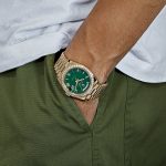 Rolex Day-Date 40 228348RBR Yellow Gold Green Roman Numeral Dial Diamond Bezel (2024) - Image 2