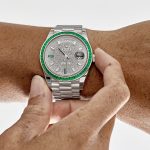 Rolex Day-Date 40 228396TEM Platinum Diamond Dial Emerald Bezel - Image 2