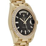 Rolex Day-Date 40 228398TBR Yellow Gold Onyx Baguette Diamond Dial Baguette Bezel (2023) - Image 4
