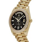 Rolex Day-Date 40 228398TBR Yellow Gold Onyx Baguette Diamond Dial Baguette Bezel (2023) - Image 3