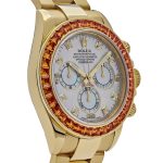 Rolex Daytona 116578SACO Yellow Gold Sapphire Bezel Mother Of Pearl Dial - Image 3