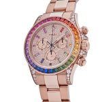 Rolex Daytona 116595RBOW ‘Rainbow’ Rose Gold Pave Diamond Dial Sapphire Bezel (2022) - Image 4