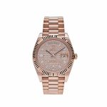 Rolex Day-Date 40 228235 Rose Gold Baguette Diamond Paved Dial