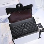 CHANEL LARGE CLASSIC HANDBAG Grained Calfskin & Silver Metal - Image 7