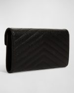 YSL Monogram Large Flap Wallet in Grained Leather - Image 3