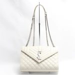 Saint Laurent Envelope Crossbody Eggshell White