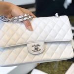 CHANEL Classic Flap Handbag SILVER METAL - Image 8