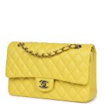 Chanel Medium Classic Double Flap Yellow Caviar Light Gold Hardware - Image 2