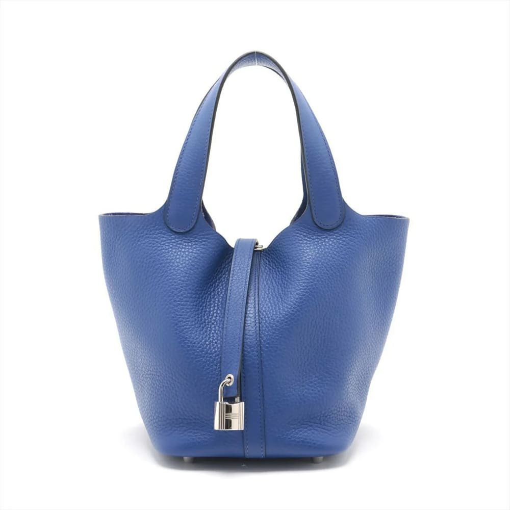 主图-01-4.jpg Hermès Taurillon Clemence Picotin 18 Bleu Royal with Palladium Hardware - Image 1