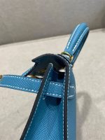 Hermès Mini Kelly Bleu Jean Epsom Gold Hardware - Image 11