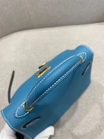 Hermès Mini Kelly Bleu Jean Epsom Gold Hardware - Image 12