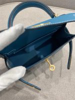 Hermès Mini Kelly Bleu Jean Epsom Gold Hardware - Image 13