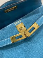 Hermès Mini Kelly Bleu Jean Epsom Gold Hardware - Image 14