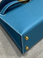Hermès Mini Kelly Bleu Jean Epsom Gold Hardware - Image 5