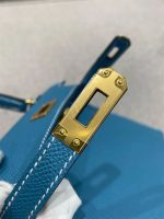 Hermès Mini Kelly Bleu Jean Epsom Gold Hardware - Image 6
